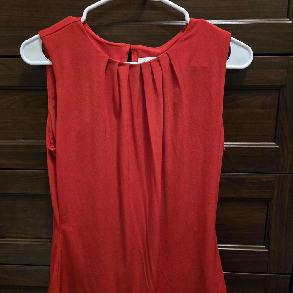 Calvin Klein Women's Red Blous